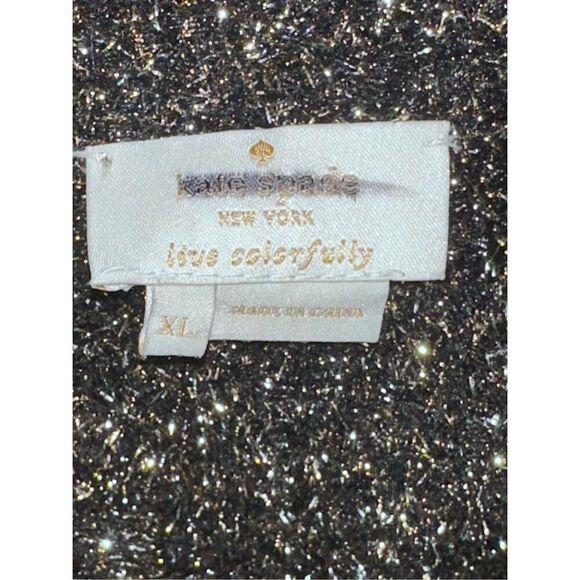 Kate Spade New York Womens Kate Spade New York Metallic Cropped Sweater EUC puff - Picture 12 of 14